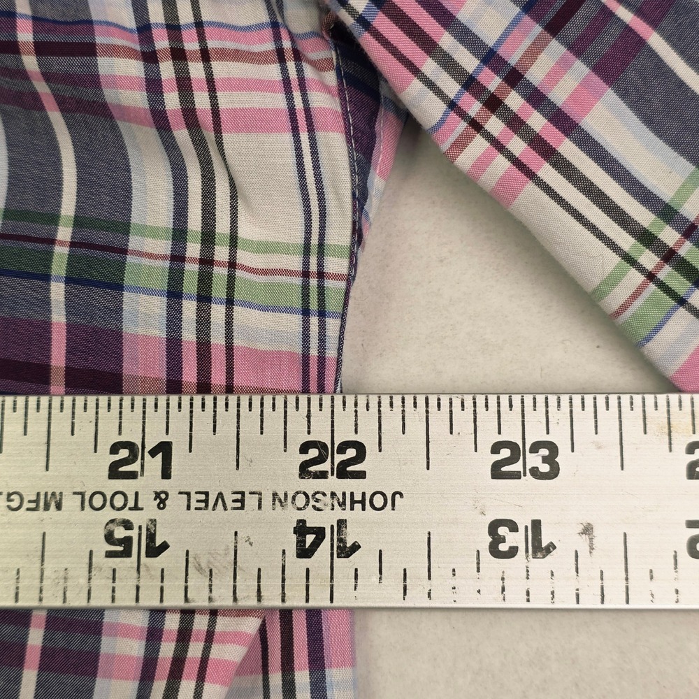 Brooks‎ Brothers Plaid Shirt Men's XL Pink Blue Green White Long Sleeve Casual - Picture 5 of 7